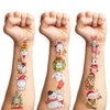 Christmas Temporary Tattoos Bunny Party Decorations Favors Supplies Xmas Themed Cute Stickers 10 Sheets 100 PCS Gifts for Baby Girls Boys Class School Carnival
