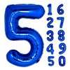 40 Inch Giant Navy Blue Number 5 Balloon, Helium Mylar Foil Number Balloons for Birthday Party, 5th Birthday Decorations for Kids, Anniversary Party Decorations Supplies (Navy Blue Number 5)
