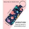 KLLRO RUO Chapstick Holder Keychain Fashion Lipstick Sleeve Lip Balm Portable Pocket Lip Gloss Tube Holder Clip-on Makeup Travel Accessories - Funny Space Dinosaur