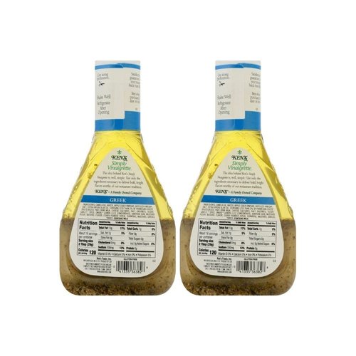 Ken’s Steakhouse Simply Vinaigrette Greek Dressing, Gluten Free with No Artificial Flavors, Preservatives or High Fructose Corn Syrup, 16 FL OZ Bottle (Pack of 2)