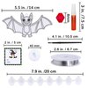 Winlyn 24 Sets Halloween Bat Suncatchers Ornaments Halloween Decorations DIY Window Paint Art Suncatchers Halloween Craft Kits Suncatchers Painting Kits for Kids Activities Classroom Art Project