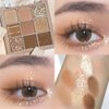 JIMYAUQIN Blooming Your Own Beauty Eye Shadow Palette, 9 Shades (Latte Cashmere)