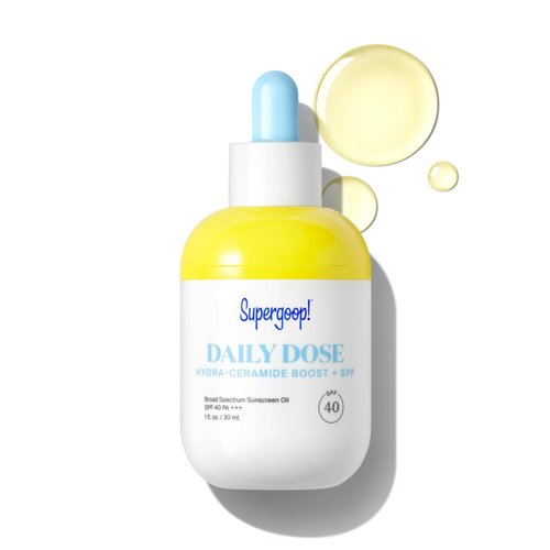Supergoop! Daily Dose Hydra-Ceramide Boost + SPF 40 Oil PA+++, 1 fl oz - Broad Spectrum Sunscreen Serum - Helps Replenish, Hydrate & Protect Skin - For All Skin Types