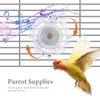 Toddmomy Bird Toys for Parakeets Colorful Parakeet Toys Wheel Interactive Pet Bird Rotating Toy for Cockatiel,Conure,Lovebirds（Transparent）