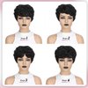 Fancy Hair Human Hair Wig Short Pixie Cut Wigs Black Slight Wavy Brazilian Virgin Human Hair Wigs Layered Cut Wigs for Black Women