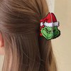 Christmas Hair Claw Clips for Women, Green Christmas Hair Clips Cute Xmas Hat Design Holiday Acrylic Hair Clamp Clips Nonslip Hair Barrette Clips Xmas Hair Accessories Cute Styling Jaw Clips 1Pcs