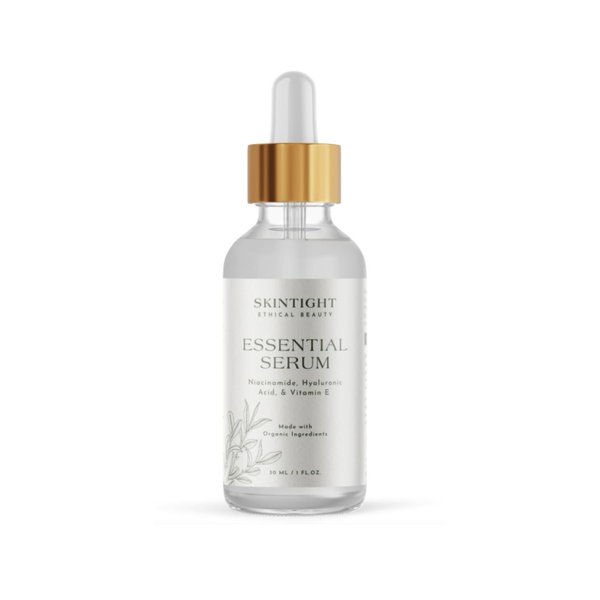 Skin Tight Essential Serum - Anti Aging Face and Eye Serum with Niacinamide, Hyaluronic Acid, Vitamin E, Avocado Oil - Glowing Cream for Dark Spots, Even Skin Tone, Fine Lines and Wrinkles, 1 FL. OZ.