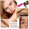 Jutqut Waterproof Tinted Brow Gel Kit- 1 Tinted Thickening Eyebrow Gel & 1 Clear Setting Brow Glue, Extreme Hold, Brow Fast Sculpt, Waterproof, Transfer-proof, with 1 Brow Razor & 1 Brush #04