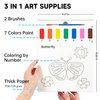 Shuttle Art Paint with Water Coloring Book for Kids, 25 Animals Themed Pages with 2 Brushes, Mess-Free Watercolor Paint Set, Travel-Friendly Art Craft Gift for Toddlers, Birthday Christmas Gift