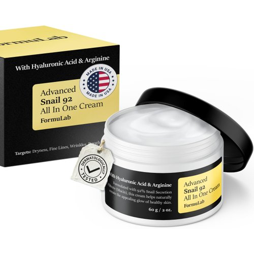 FormuLab New 2024 Advanced Snail 92 All In One Cream, Snail Mucin Moisturizer Face Cream, Revitalizing Snail Cream for Face Moisturizer 2oz