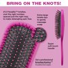 The Knot Dr. hair brush by Conair - Detangling hair brush - Ideal for all hair types - Removes Knots and Tangles in wet or dry Hair - Pink