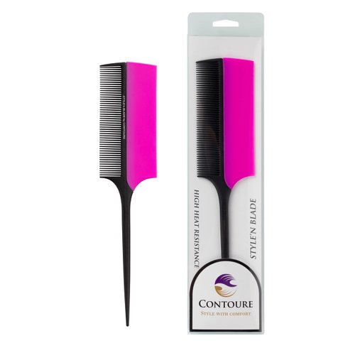 STYLE’nBLADE Professional Hair Styling Comb with Silicone Heat Shield Guard Protection/High Heat Resistance/Reduce Scalp Head Finger Burns from Curling Irons and Hot Hair Appliances