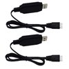 Blomiky 2 Pack H102 7.4V 1.3A USB Charger Cable with XH-3P Connector Plug for RC Truck 7.4V 2S Lipo Battery and H120 H100 H101 H103 H110 H112 H108 RC Boat and Trucks Quadcopter H106 USB 2