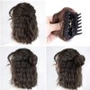 Katartizo Black Mini Hair Bun Extension Curly Chignon Claw Clip Hairpiece Topknot Accessories for Women Girls