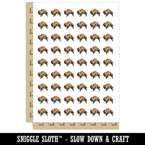 Southwestern Style Tribal Bison Buffalo Temporary Tattoo Water Resistant Fake Body Art Set Collection - 54 1" Tattoos (1 Sheet)