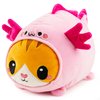 JOYIN Stuffed Animal, Kawaii Axolotl Cat Plush Toy, 11" Soft Axolotl Plushie with Cat Face, Plush Pillow for Kids and Adults, Christmas Surprise Birthday Gift for Boys and Girls (Catxolotl)