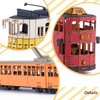 CUPUZ 3D Paper Puzzle, 3 Assorted Trams, 3D Cardboard Model Car kit, DIY Set for Child, Educational Travelers Craft Local Metro Bus, Gift for Boys