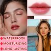 4 Colors Lip Tint Stain Set,Mini Velvet Lip Tint Watery Lip Stain Long Lasting Waterproof Moisturizing Lip & Cheek Tint,Hydrating,Natural Glossy Liquid Lipstick Lip Gloss Kits for Women