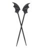 kreepsville 666 Gothic Bat Wing Hair Sticks Vampire Accessory, 1 Count (Pack of 1), Black
