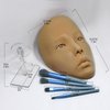 5D makeup Practice Face Board, Silicone Makeup Mannequin Face, Reusable Beginner Practice Eye Makeup Face, Eye Fake Silicone, Makeup Artist Full Face Practice Eyelash Eye Shadow Eyeliner Pen Simulatio