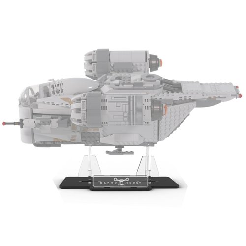Mililier Acrylic Display Stand for Lego The Razor Crest 75292 Set,5 MM Transparent Clear Display Holder,Compatible with Lego 75292(Display Stand Only, Not Building Set)