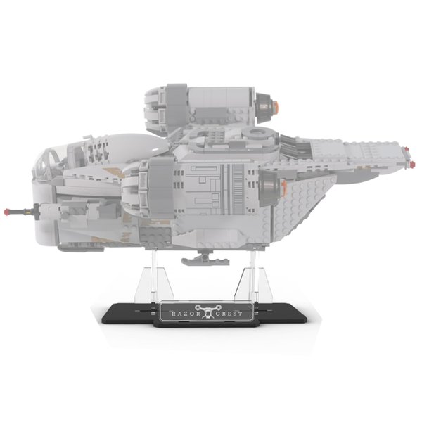 Mililier Acrylic Display Stand for Lego The Razor Crest 75292 Set,5 MM Transparent Clear Display Holder,Compatible with Lego 75292(Display Stand Only, Not Building Set)