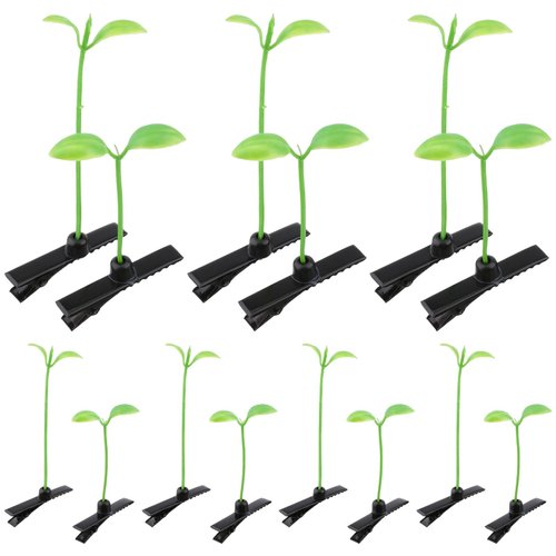 Bean Sprout Hair Clips 50pcs Little Grass Hairpin Funny Hairpins Green Plant Barrette for Women Girls Home Party Headwear