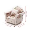 1/12 Dollhouse Sofa Set,16 Pcs Wooden Miniature Dollhouse Accessories Furniture Set,Kitten,Table,Tea Set,Carpet and Living Room Fabric Furniture Couch with Back Cushions for Dollhouse Lovers
