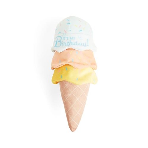 Youly Birthday Ice Cream Plush Dog Toy, Medium