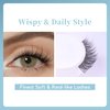 GAQQI Lash Clusters Wispy & Natural Eyelash Clusters Clear Band, 10-14mm Cluster Lashes 120PCS, Cluster Eyelash Extensions C Curl, Cluster Lashes Ultra-thin & Soft Invisible Band (FEATHER)