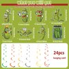 48 Pcs Pickle Party Decorations Hanging Swirls Ceiling Decor Pickle Birthday Decor Emotional Pickle Cartoon Funny Pickle Cutouts with Foil Swirl for Christmas Birthday Party Supplies
