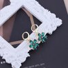 Sttiafay Vintage Emerald Flower Drop Earrings Green Crystal Flower Earrings Cz Flower Dangle Earrings Gold Huggie Hoop Earrings Jewelry for Women