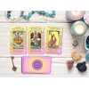 JUJU'S VIBES Learning Tarot Cards for Beginners with Meanings on Them, Cute Sunset Tarot Cards Set Unique, with Keywords, Beautiful Rider Waite Tarot Desks, Cute Beginner Tarot Cards Deck Pink