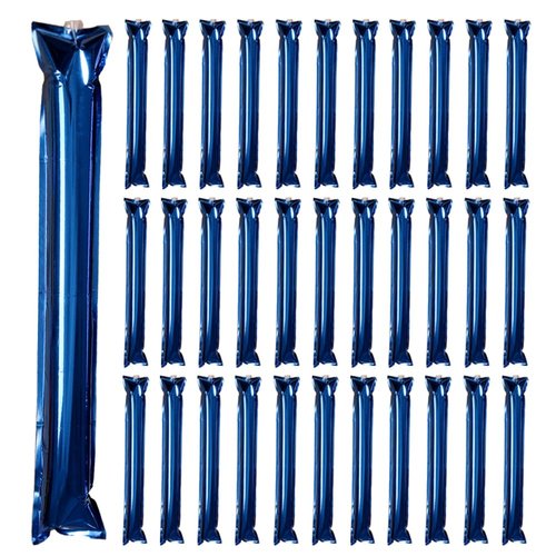 Lovecheer 50PCS Thunder Sticks Blue Bam Bam Inflatable Metallic Spirits Sticks Cheerleadinng Noise Makers for Sporting Events Party Favors