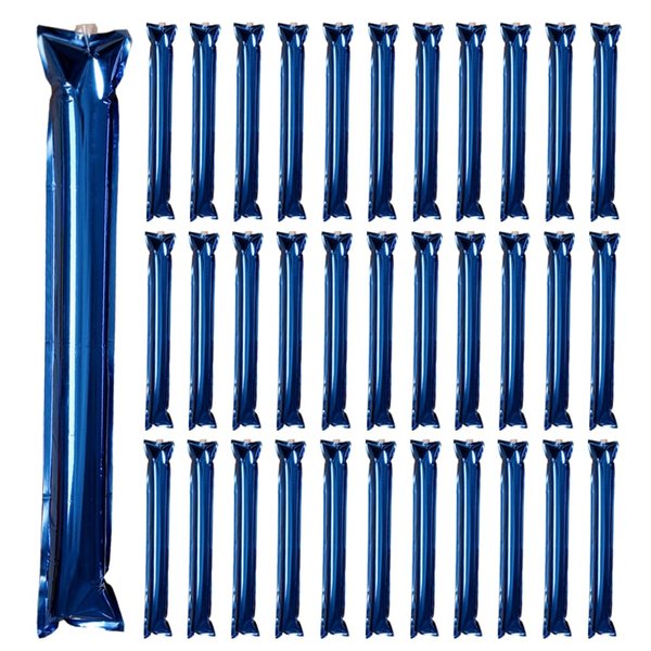 Lovecheer 50PCS Thunder Sticks Blue Bam Bam Inflatable Metallic Spirits Sticks Cheerleadinng Noise Makers for Sporting Events Party Favors