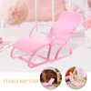 UPKOCH 2 Pcs Mini Dolls House Beach Chairs, 6.68 Inch Plastic Doll House Lounge Chairs, Miniature Beach Accessories for Crafts, Dollhouse Furniture for 11.5 Inch Dolls, Pink