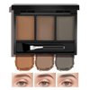 AFGHOUZ 3-Color Eyebrow Powder Palette, Brow Powder Filler Kit With Mirror Brow Brush, Waterproof Neutral Eye Makeup for Women, Smudge-proof