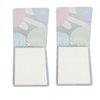 2pcs Liquid Palette Paper Disposable Makeup Coloring Paper with Mixing Stick Makeup Lipstick Mixing Paper