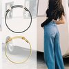 Tozomiaoi 2pcs crop tuck, Adjustable Band,shirt tuck band crop band, The Elastic Band to， Change The Style of Your Tops (0.08Pounds) (Medium)