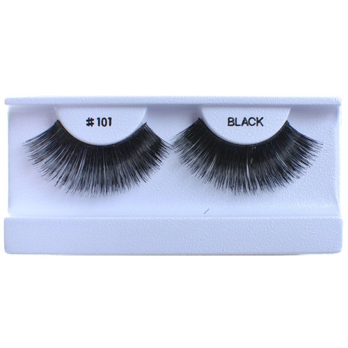 10 Pairs 100% Human Hair False Eyelashes Natural Black #101