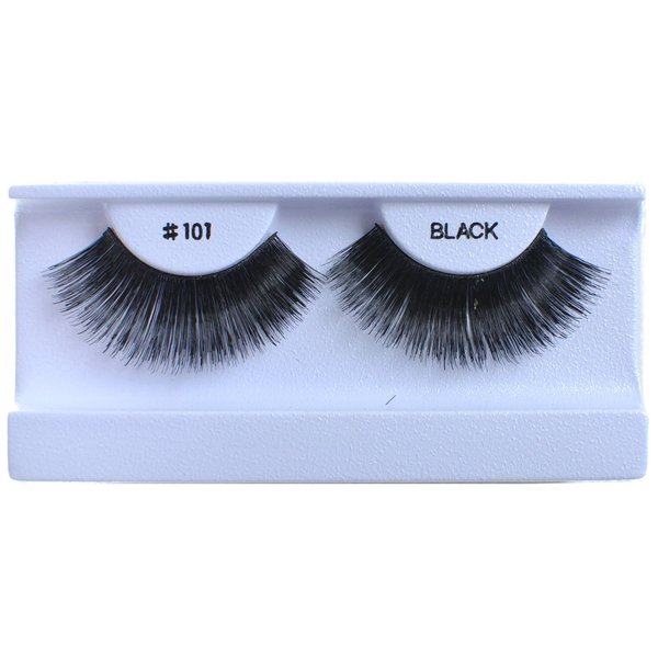 10 Pairs 100% Human Hair False Eyelashes Natural Black #101