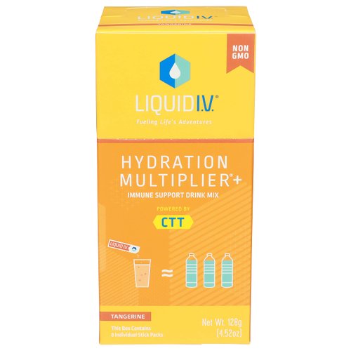 LIQUID IV Tangerine Hydration Drink Mix 8 Count, 0.56 OZ