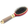 Bestbling Hair Brush - Detangle Hair and Comb, Massage Cushion, Anti-static, Smooth and Sleek Hair, Luxury Rhinestone Design Suitable for Women (Round red)