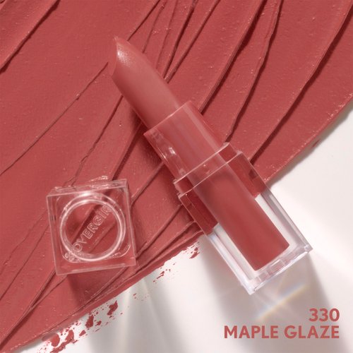 COVERGIRL Clean Lip Color, Maple Glaze, Satin Finish, 24-Hour Wear, Squalane, Avocado & Aloe, Carmine-Free, Non-Drying, 0.12oz