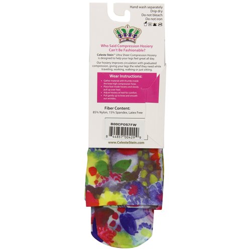 Celeste Stein Therapeutic Compression Socks, Meg, 15-20 mmhg, 1-Pair