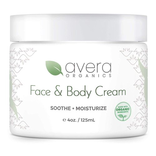 Natural Face and Body Cream Moisturizer – Organic Aloe Vera – Lotion for Dry Skin Eczema Psoriasis (4 ounces)