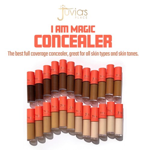 Juvia's Place I Am Magic Liquid Concealer - J18 Medium-tan w/Golden Olive Undertone/.34 fl oz, Full Coverage Concealer, Makeup Concealer, Hydrating Concealer, Waterproof Concealer