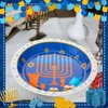 Maxcheck 100 Pcs Hanukkah Paper Plates 9" and 7" Disposable Hanukkah Dinner Plates Happy Hanukkah Blue and White Chanukah Themed Party Supplies Favors Decorations