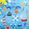 24 Pcs Ocean Cruise Door Decorations Magnetic Sailing Car Magnets Shark Fridge Magnets for Door Magnets Animal Magnets Turtle Crab Magnet Stickers for Car