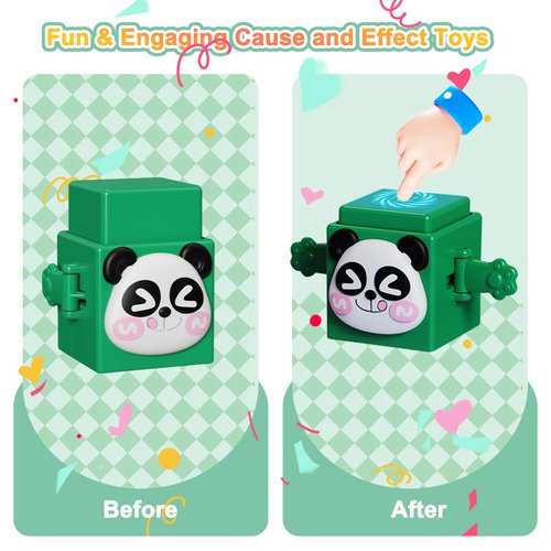 12 PCS Stacking Toys Set for Toddlers 1 2 3 4 Years Old Boys Girls Preschool Sensory Block Toys Pressable Animals Stacking Blocks with Cute Expressions Fun Christmas Birthday Gifts for Kids Ages 1+